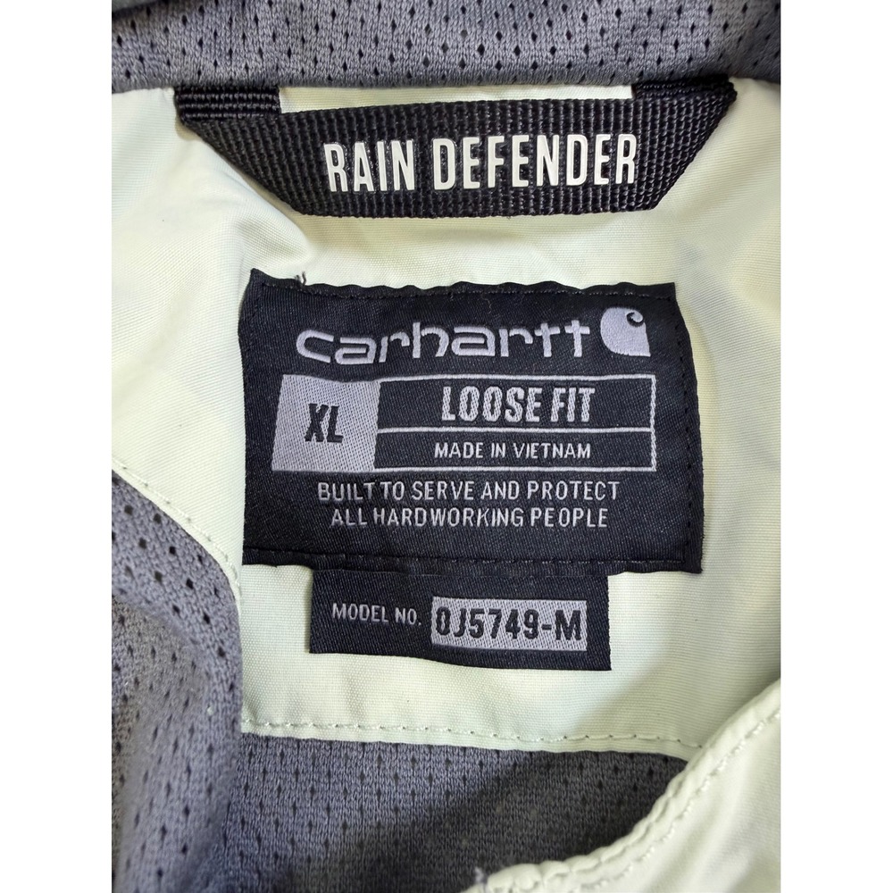 Carhartt Rain Defender Anorak Jacket XL Loose Fit Green Olive OJ5749-M - Picture 8 of 9